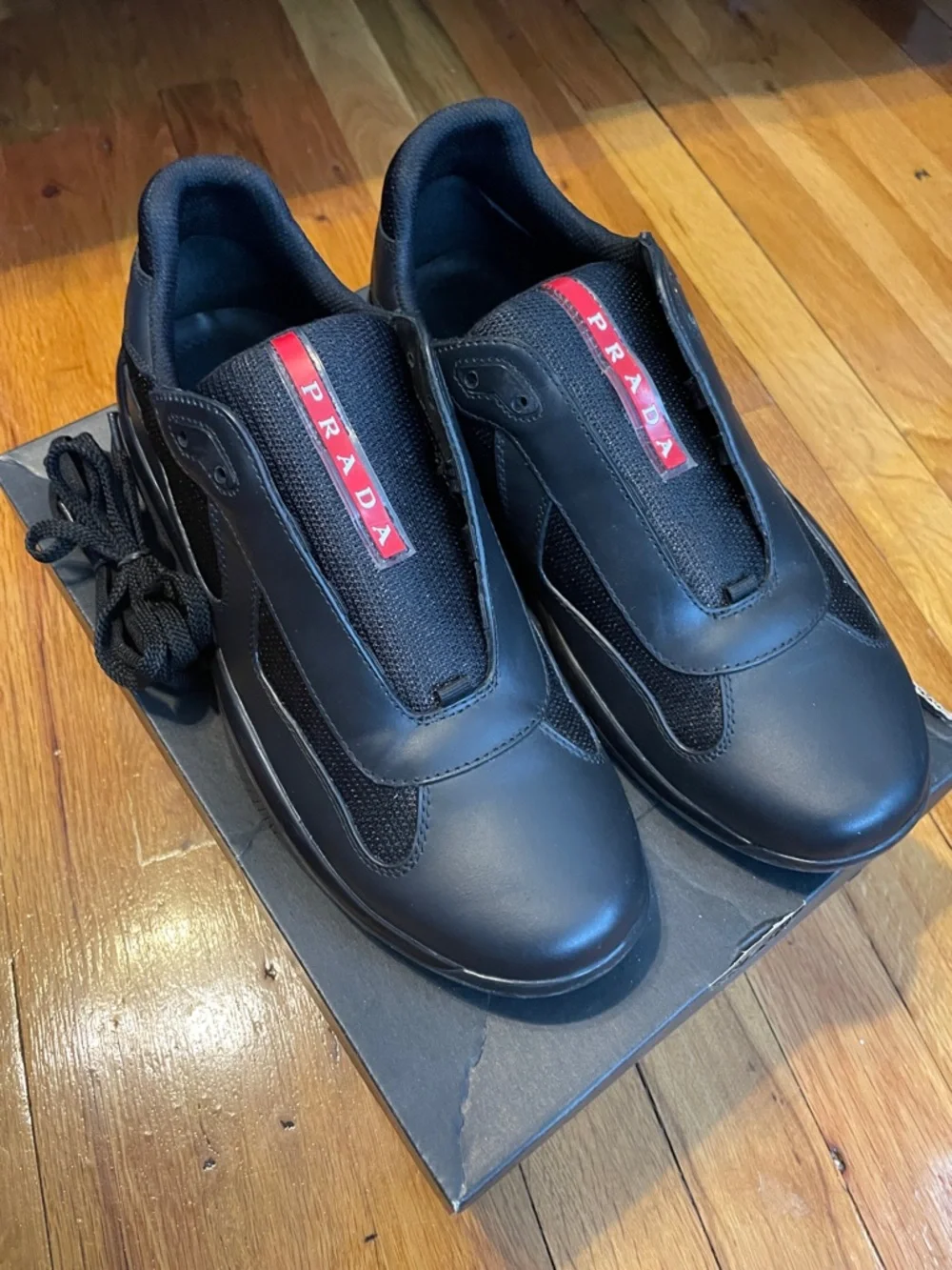 Prada America Cup Black Men's Sneakers - Picture 7 of 8
